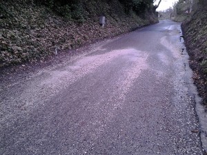 Strada Cuculo dopo l'asfaltatura