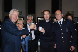 Il sindaco Michelini alla messa pasquale della polizia locale