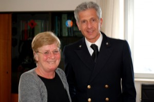 Il comandante Tarzia e la dirigente scolastica Fanelli