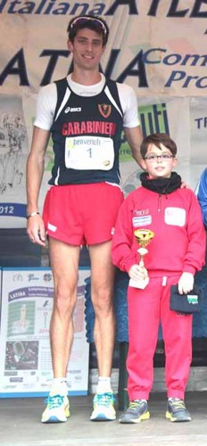 Leonardo Greto con il campione Giupponi