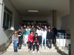 Alcuni studenti dell'Iss Cardarelli di Tarquinia