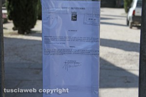 Viterbo - Il cimitero di San Lazzaro - L'ordinanza di chiusura del comune