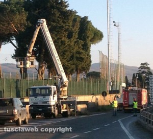 Maltempo - Albero pericolante - La Cassia nord in tilt