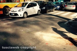 Viterbo - Moto contro auto in via Capocci