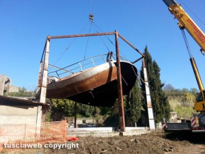 Viterbo - La demolizione dell'ex gazometro