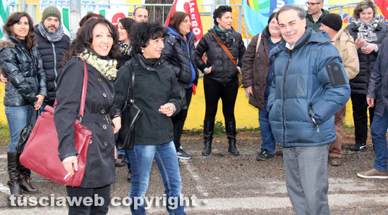 Elvira Fatiganti (Uil), Donatella Ayala (Cgil) e Fortunato Mannino (Cisl)