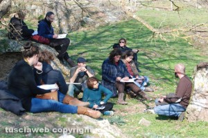 Bomarzo - Carbacc - Una seduta di disegno en plein air