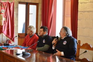 Tarquinia - I rappresentanti sindacali dei vigili del fuoco
