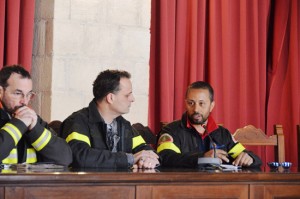 Tarquinia - I rappresentanti sindacali dei vigili del fuoco