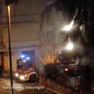 Maltempo - Viterbo - Via Monte Sacro - L'intervento dei vigili del fuoco