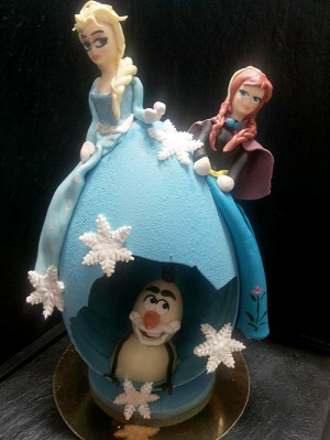 L'uovo ispirato al cartone animato "Frozen, il regno di ghiaccio"