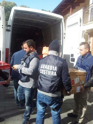 Le operazioni degli uomini della guardia costiera