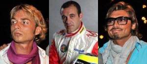 Ai lati: i fratelli Leporatti; al centro: Elio Marchetti