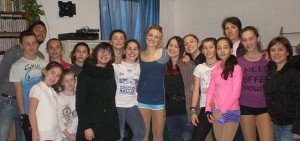 Marika Fontana con i compagni di squadra