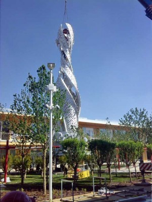 Fiore del Cielo a Expo, il montaggio