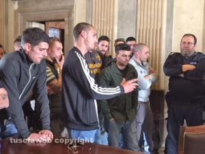 I tifosi della Viterbese a colloquio col sindaco in Comune