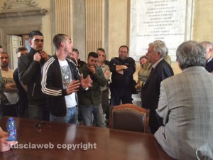 I tifosi della Viterbese a colloquio col sindaco in Comune