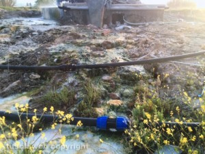 Pozzo san Valentino - L'acqua continua a finire nei campi