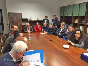 La terza commissione in riunione