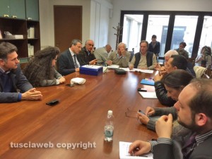 La terza commissione in riunione