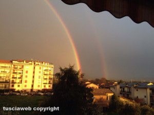 Viterbo - Arcobaleno visto dal quartiere Santa Barbara-Capretta