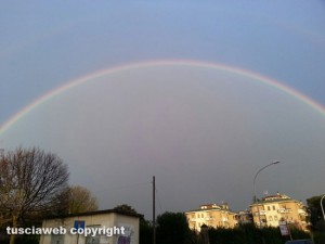 Viterbo - L'arcobaleno visto dal quartiere Ellera
