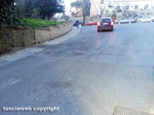 Viterbo - La voragine in via della Caserma