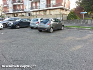 Viterbo - Il parcheggio in via Belluno