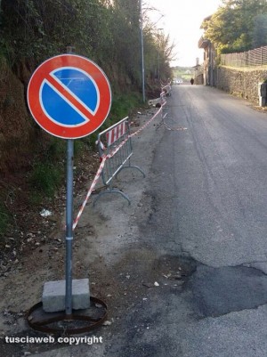 Vitorchiano - La frana in via Nunziatella