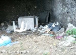 Viterbo - Rifiuti abbandonati in strada Riello