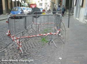 Viterbo - Lavori in corso a via Matteotti