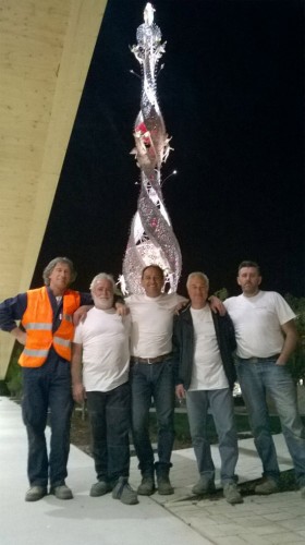Macchina di Santa Rosa - Fiore del Cielo a Expo - Prova luci