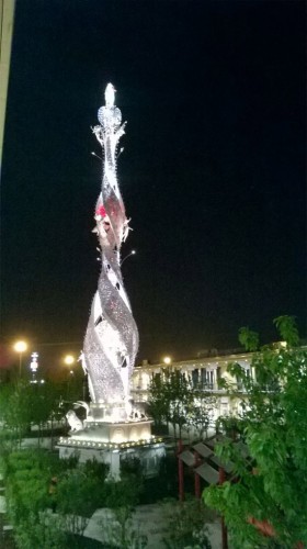 Macchina di Santa Rosa - Fiore del Cielo a Expo - Prova luci