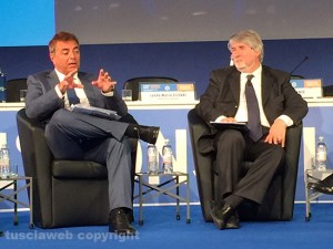 Lando Sileoni col ministro Giuliano Poletti al 121esimo consiglio nazionale della Fabi