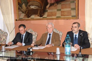 Domenico Merlani (camera di commercio), Mario Brutti (fondazione Carivit) e Stefano Gasbarra (Cefas)