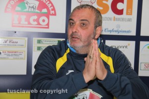 L'allenatore della Viterbese Attilio Gregori