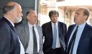 Il sindaco di Tarquinia Mazzola con il presidente della regione Lazio Zingaretti