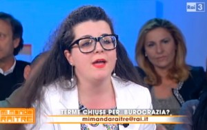 La consigliera comunale Chiara Frontini a Mi manda Rai tre