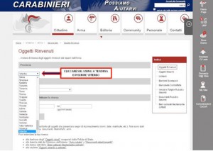 Come accedere al sito dei carabinieri per vedere gli oggetti sequestrati 