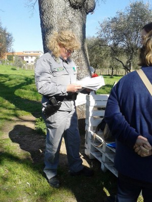 Viterbo -  Santa Barbara - Sopralluogo della Forestale al parco delle querce