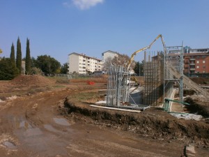 Viterbo - Lavori a Santa Barbara per la costruzione dell'asilo d'infanzia Boat
