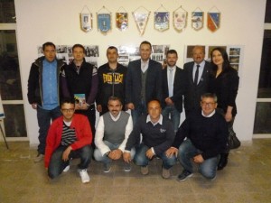 Massimo Cumbo a Viterbo con gli arbitri di calcio a 5