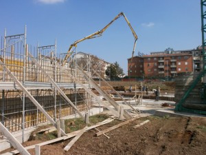 Viterbo - Lavori a Santa Barbara per la costruzione dell'asilo d'infanzia Boatv