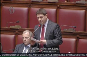 Il deputato viterbese Alessandro Mazzoli in aula