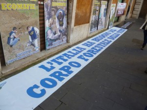 Protesta del corpo forestale dello Stato