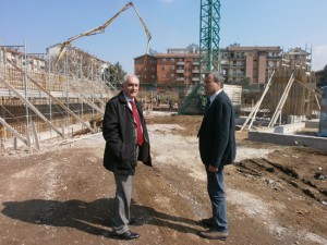 Viterbo - Lavori a Santa Barbara per la costruzione della scuola dell'infanzia Boat - L'assessore Alvaro Ricci