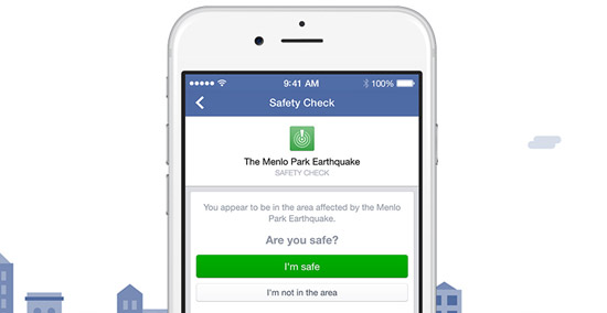 Il Safety check di Facebook