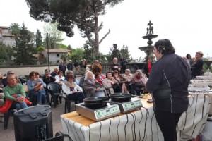 La chef Laura Belli a palazzo dei Priori