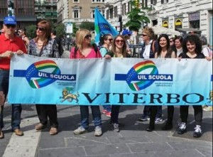 La Uil scuola Viterbo a una manifestazione