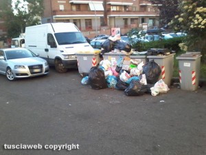 Viterbo - Rifiuti in via Polidori
